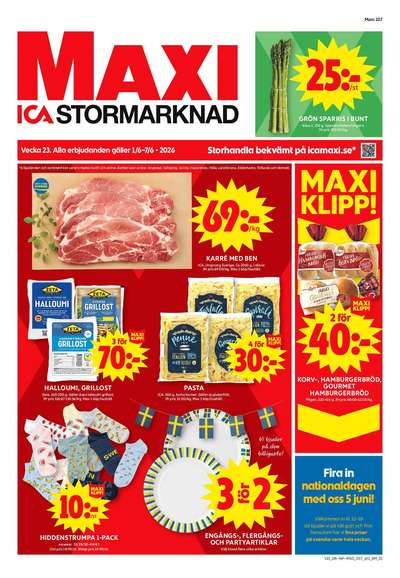 ICA Maxi reklamblad i vecka 23 sida 1