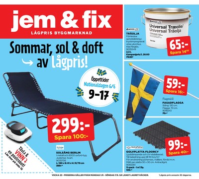 Jem & Fix reklamblad i vecka 23 sida 1