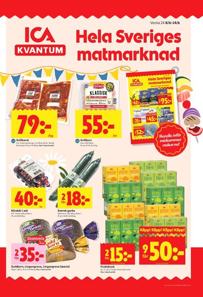 ICA Kvantum reklamblad i vecka 24 sida 1