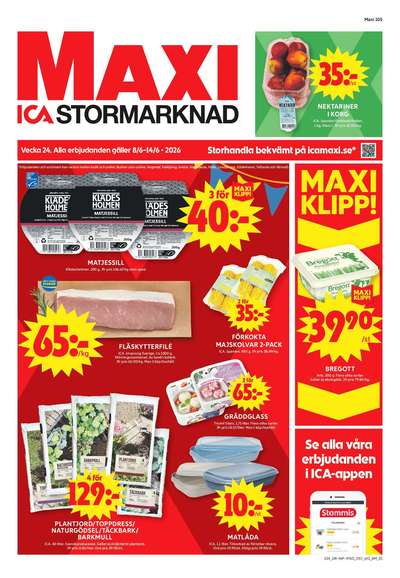 ICA Maxi reklamblad i vecka 24 sida 1