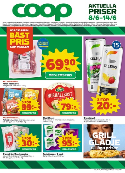 Coop reklamblad i vecka 24 sida 1