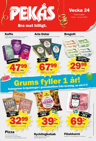 Pekås reklamblad i vecka 24 sida 1