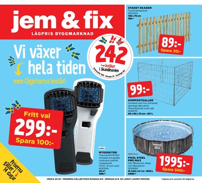 Jem & Fix reklamblad i vecka 24 sida 1