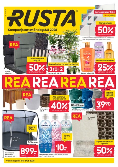 Rusta reklamblad i vecka 24 sida 1