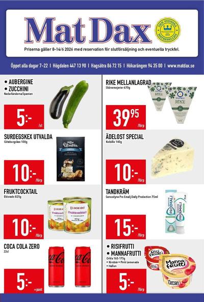 MatDax reklamblad i vecka 24 sida 1