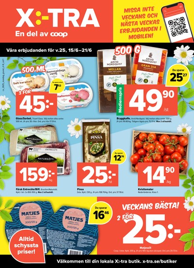 X:-tra reklamblad i vecka 25 sida 1