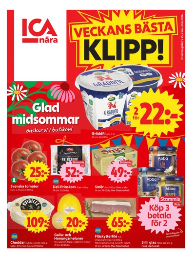 ICA Nära reklamblad i vecka 25 sida 1
