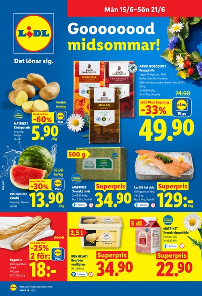 Lidl reklamblad i vecka 25 sida 1