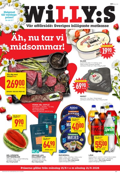 WILLY:S reklamblad i vecka 25 sida 1