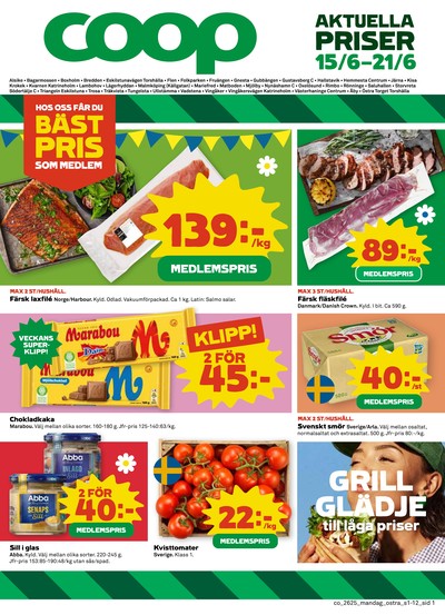 Coop reklamblad i vecka 25 sida 1