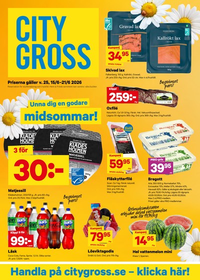 City Gross reklamblad i vecka 25 sida 1