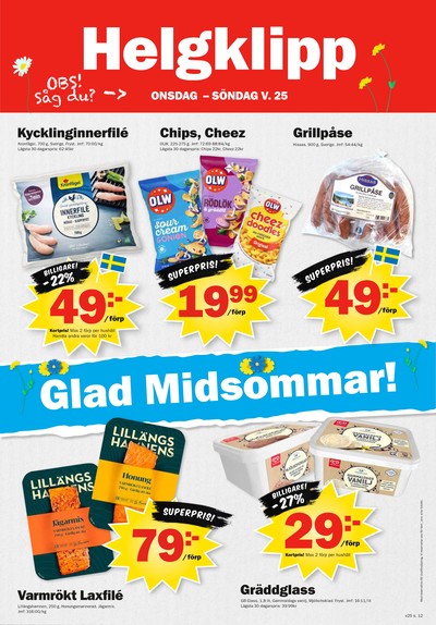 Pekås reklamblad i vecka 25 sida 12