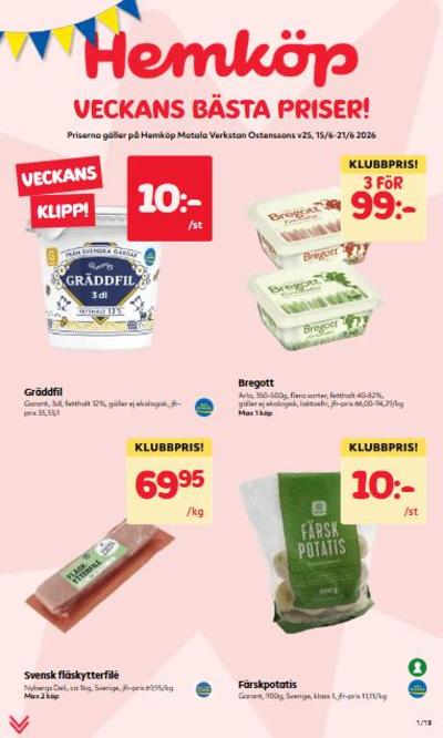 Östenssons reklamblad i vecka 25 sida 1