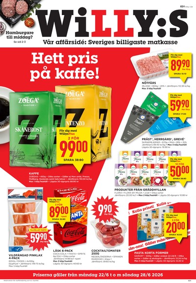 WILLY:S reklamblad i vecka 26 sida 1
