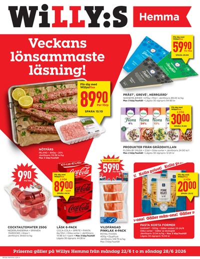 WILLY:S hemma reklamblad i vecka 26 sida 1