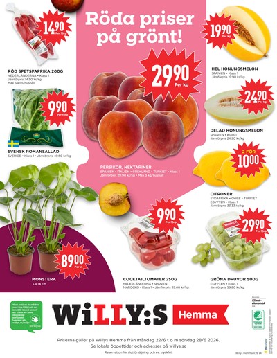 WILLY:S hemma reklamblad i vecka 26 sida 4