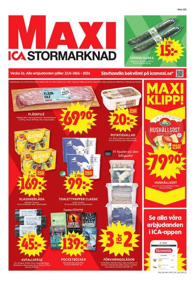 ICA Maxi reklamblad i vecka 26 sida 1