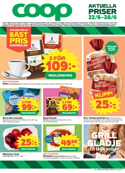 Coop reklamblad i vecka 26 sida 1