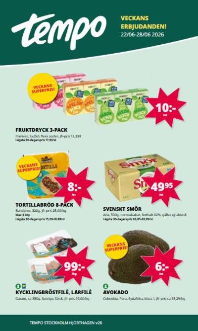 Tempo reklamblad i vecka 26 sida 1