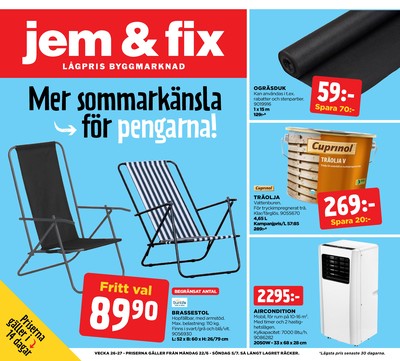 Jem & Fix reklamblad i vecka 26 sida 1