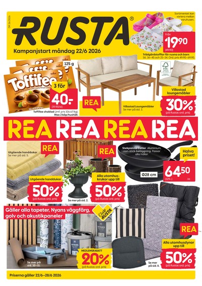Rusta reklamblad i vecka 26 sida 1