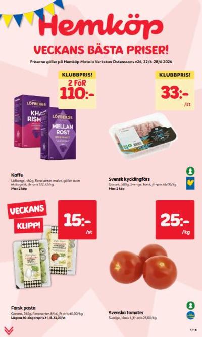 Östenssons reklamblad i vecka 26 sida 1