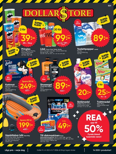 Dollarstore reklamblad i vecka 26 sida 1