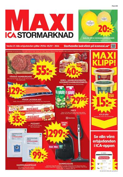 ICA Maxi reklamblad i vecka 27 sida 1