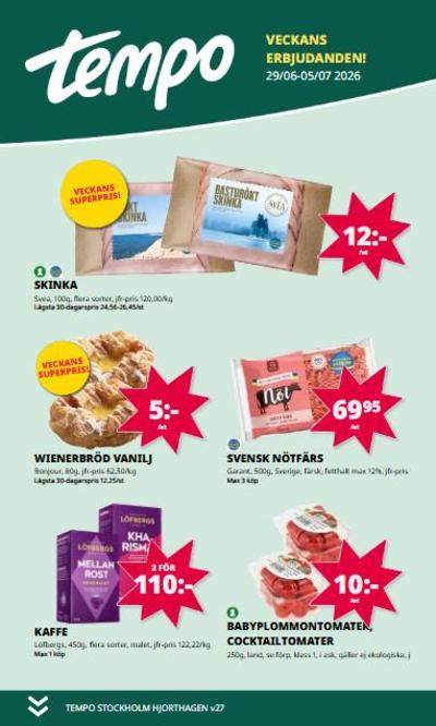 Tempo reklamblad i vecka 27 sida 1