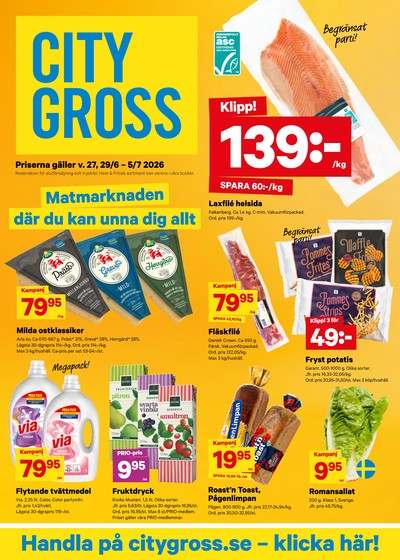 City Gross reklamblad i vecka 27 sida 1