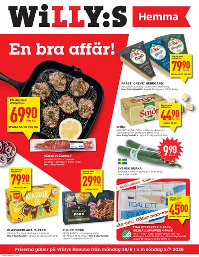 WILLY:S hemma reklamblad i vecka 27 sida 1