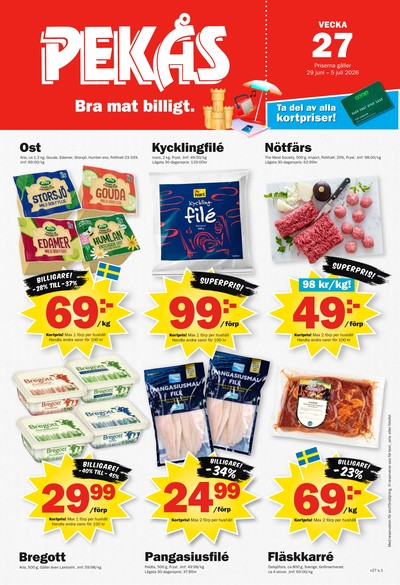 Pekås reklamblad i vecka 27 sida 1