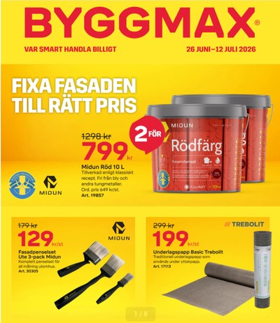 ByggMax reklamblad i vecka 27 sida 1