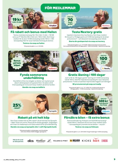 Coop reklamblad i vecka 28 sida 9