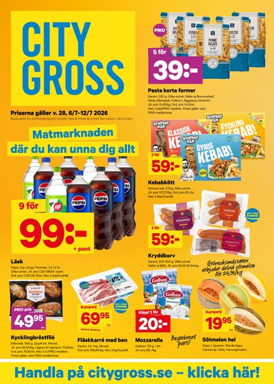 City Gross reklamblad i vecka 28 sida 1