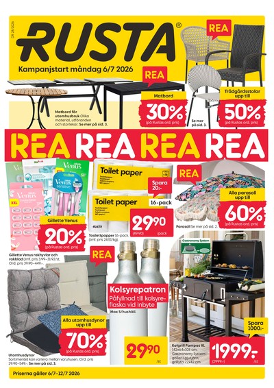 Rusta reklamblad i vecka 28 sida 1