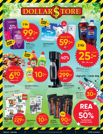 Dollarstore reklamblad i vecka 29 sida 1