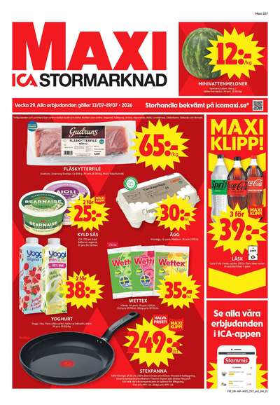 ICA Maxi reklamblad i vecka 29 sida 1