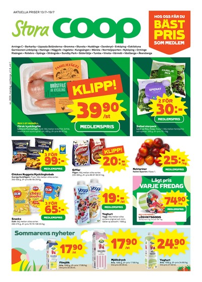 Stora Coop reklamblad i vecka 29 sida 1