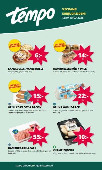 Tempo reklamblad i vecka 29 sida 1