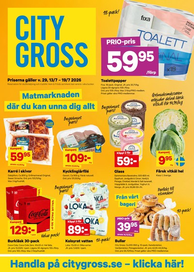 City Gross reklamblad i vecka 29 sida 1