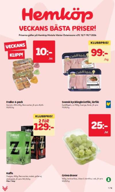 Hemköp reklamblad i vecka 29 sida 1