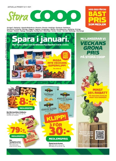 Stora Coop reklamblad i vecka 3 sida 1