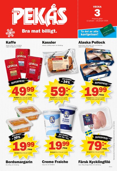 Pekås reklamblad i vecka 3 sida 1