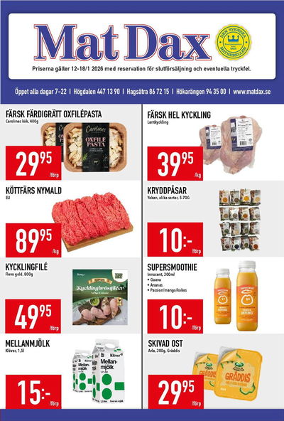 MatDax reklamblad i vecka 3 sida 1