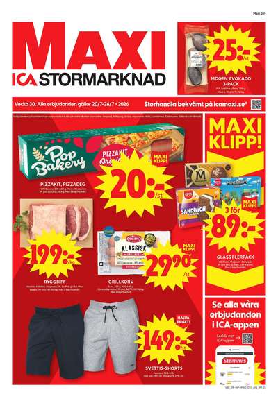 ICA Maxi reklamblad i vecka 30 sida 1