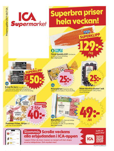ICA Supermarket reklamblad i vecka 30 sida 1