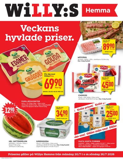 WILLY:S hemma reklamblad i vecka 30 sida 1