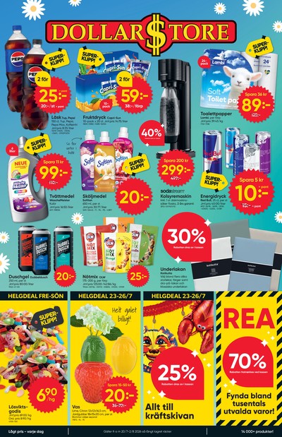 Dollarstore reklamblad i vecka 30 sida 1