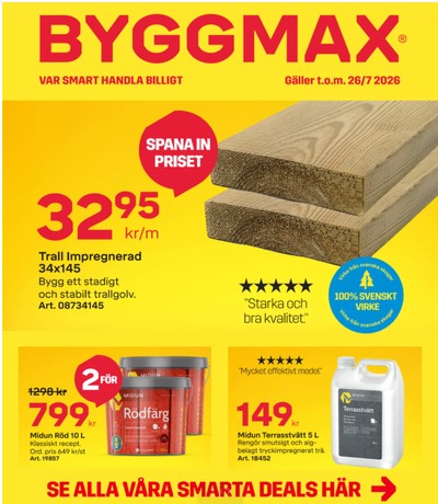 ByggMax reklamblad i vecka 30 sida 1